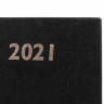 Ежедневник датированный 2021 А5 (145х215 мм), бумвинил, STAFF, черный, 111814