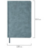 Ежедневник недатированный А5 138х213 мм BRAUBERG "Status", под кожу, 160 л., серо-голубой, 113365