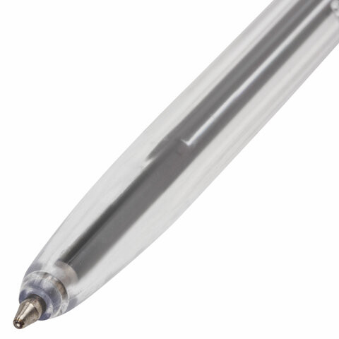 Ручка шариковая ГВАРДИЯ "Line", корпус прозрачный, узел 1 мм, линия письма 0,5 мм, синяя,143207