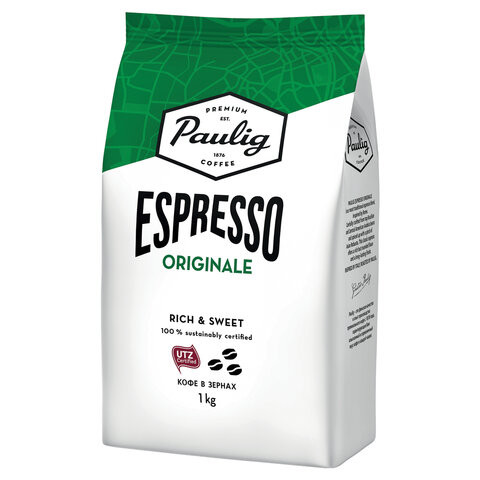 Кофе в зернах PAULIG (Паулиг) "Espresso Originale", натуральный, 1 кг, вакуумная упаковка, 16727