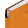 Ежедневник датированный 2021 А5 (138х213 мм) BRAUBERG "Voyage", кожзам, карман для ручки, оранжевый, 111471