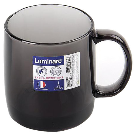 Кружка для чая и кофе, объем 380 мл, дымчатое стекло, "Nordic Graphite", LUMINARC, N5776