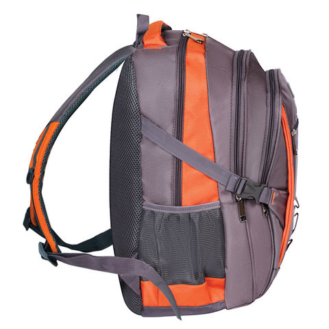 Рюкзак BRAUBERG "SpeedWay 2", 25 л, размер 46х32х19 см, ткань, серо-оранжевый, 224448