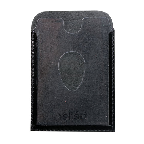 Обложка-футляр BEFLER "Classic", натуральная кожа, для проездных документов и карт, черная, F.20.-1