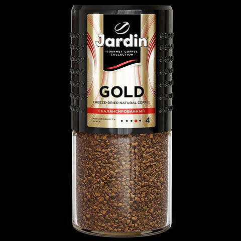 Кофе растворимый JARDIN "Gold", сублимированный, 190 г, стеклянная банка, 1667-06