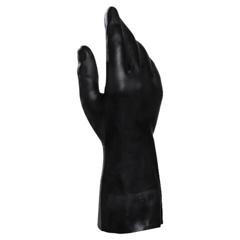 Перчатки латексно-неопреновые MAPA Technic/UltraNeo 401, хлопчатобумажное напыление, размер 9 (L), черные