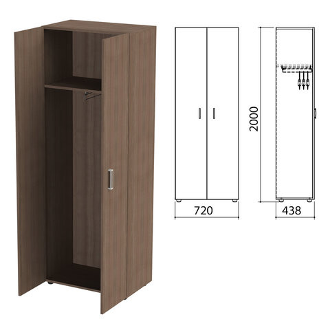 Шкаф для одежды "Приоритет", 720х438х2000 мм, гарбо (КОМПЛЕКТ)