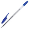 Ручка шариковая STAFF "BP-1000", СИНЯЯ, корпус прозрачный, узел 0,7 мм, линия письма 0,35 мм, 142824