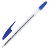 Ручка шариковая STAFF "BP-1000", СИНЯЯ, корпус прозрачный, узел 0,7 мм, линия письма 0,35 мм, 142824