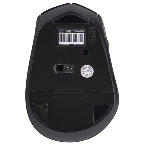 Мышь беспроводная SONNEN V33, USB, 800/1200/1600 dpi, 6 кнопок, оптическая, черная, SOFT TOUCH, 513517