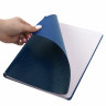 Тетрадь А4 (200x252 мм), BRAUBERG "Office PRO", под кожу, гребень, 80 л., синяя, 111048