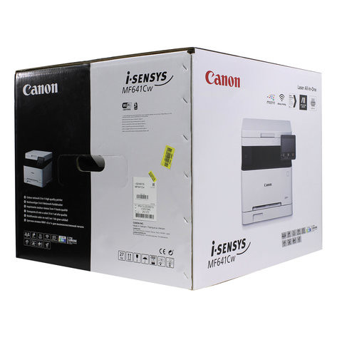 МФУ лазерное ЦВЕТНОЕ CANON i-SENSYS MF641Cw "3 в 1", А4, 18 страниц/мин., 30000 страниц/месяц, сетевая карта, Wi-Fi, 3102C015