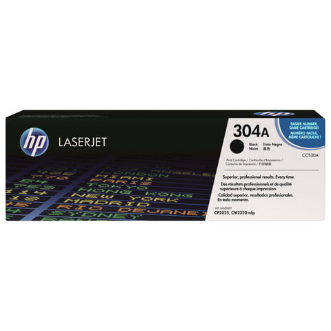 Картридж лазерный HP (CC530A) ColorLaserJet CP2025/CM2320, черный, оригинальный, ресурс 3500 страниц