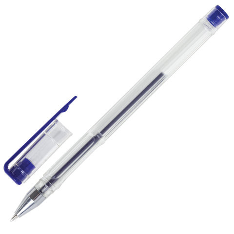 Ручки гелевые STAFF "Basic", НАБОР 4 шт., АССОРТИ, хромированные детали, узел 0,5 мм, линия письма 0,35 мм, 142792