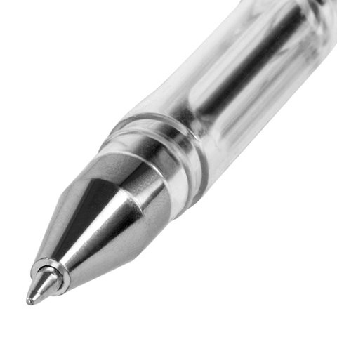 Ручки гелевые STAFF "Basic", НАБОР 4 шт., АССОРТИ, хромированные детали, узел 0,5 мм, линия письма 0,35 мм, 142792