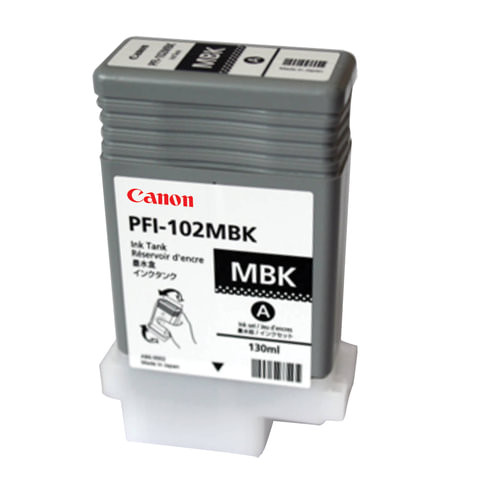 Картридж струйный CANON (PFI-102МBK) iPF500/510/F600/605/610/650/655/700, матовый, черный, оригинальный, 130 мл, 0894B001