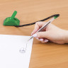Ручка шариковая настольная ОФИСМАГ "Стенд-Пен2", СИНЯЯ, пружинка, корпус зеленый, линия письма 0,5 мм, 142168