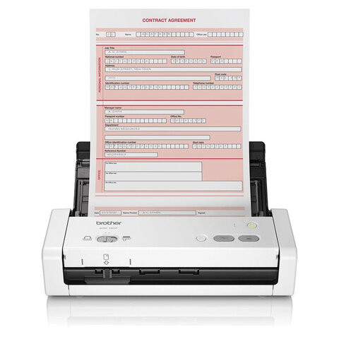 Сканер потоковый BROTHER ADS-1200, А4, 25 стр./мин, 1200x1200, ДАПД, ADS1200