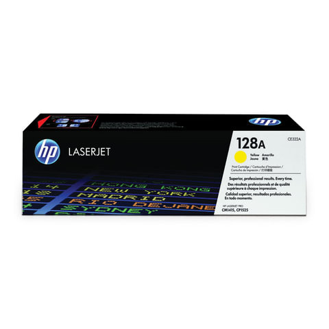 Картридж лазерный HP (CE322A) LaserJet CM1415FN/FNW/CP1525N/NW, желтый, оригинальный, ресурс 1300 страниц