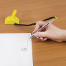 Ручка шариковая настольная ОФИСМАГ "Стенд-Пен2", СИНЯЯ, пружинка, корпус желтый, линия письма 0,5 мм, 142170