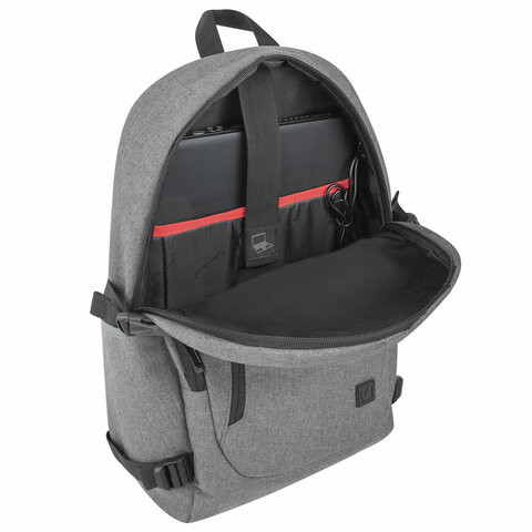 Рюкзак BRAUBERG URBAN универcальный, с отд. для ноутбука, USB-порт, Charge, серый, 46, 271655