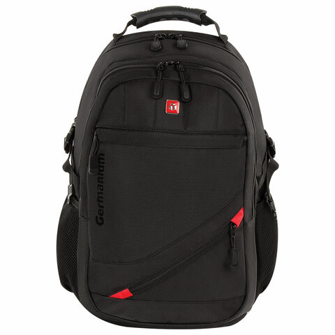 Рюкзак GERMANIUM "S-01" универсальный, с отделением для ноутбука, влагостойкий, черный, 47х32х20 см, 226947