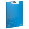 Папка-планшет LEITZ "WOW", с верхним прижимом и крышкой, A4, 330х230 мм, полифом, синяя, 41990036