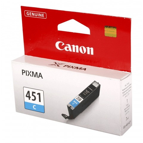 Картридж струйный CANON (CLI-451C) Pixma iP7240 и другие, голубой, оригинальный, 6524В001