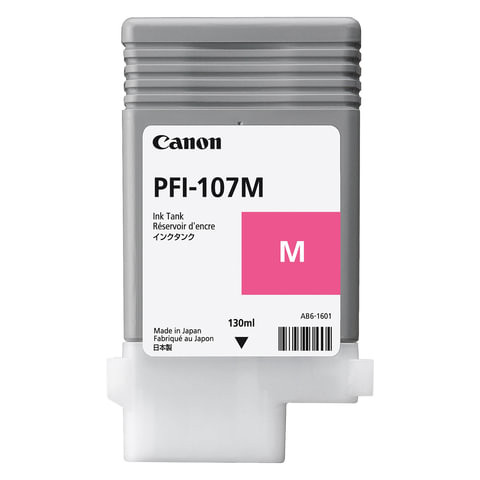 Картридж струйный CANON (PFI-107M) iPF680/685/780/785, пурпурный, оригинальный, 130 мл, 6707B001