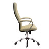 Кресло офисное МЕТТА "BK-2CH", перфорированная кожа, хром, бежевое
