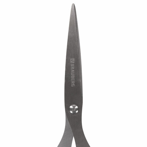 Ножницы BRAUBERG "Classic", 160 мм, классической формы, чёрные, 2-х сторонняя заточка, 230933
