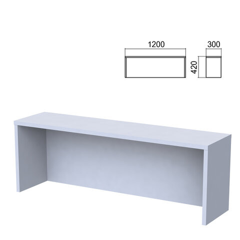 Надстройка для стола "Арго", шириной 1200 мм, серый