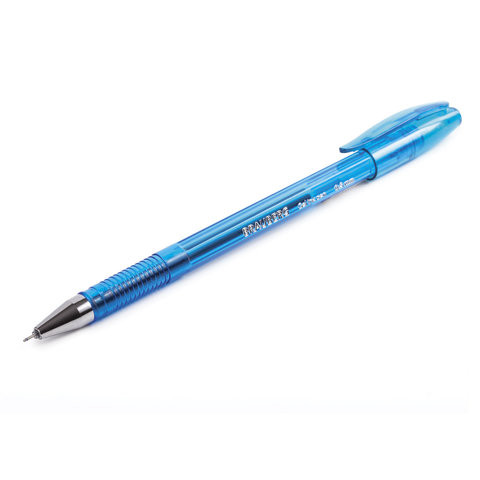 Ручка гелевая BRAUBERG "Income", СИНЯЯ, корпус тонированный, игольчатый узел 0,5 мм, линия письма 0,35 мм, 141516