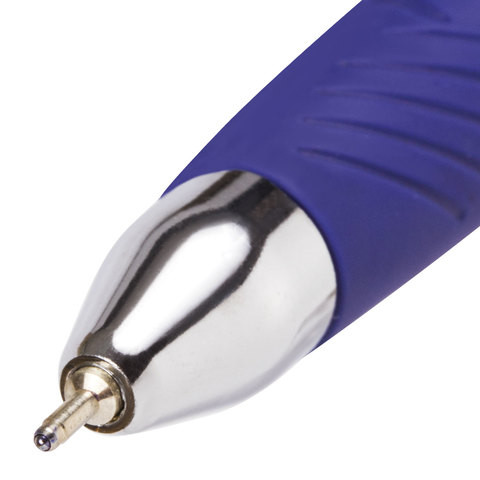 Ручка шариковая масляная автоматическая с грипом BRAUBERG "Jet-X", СИНЯЯ, узел 0,7 мм, линия письма 0,35 мм, 142692
