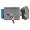 Замок FALCON EYE FE-2369 электромеханический накладной, 3 ключа, кнопка выхода, хромированный, серебро, 00-00010875