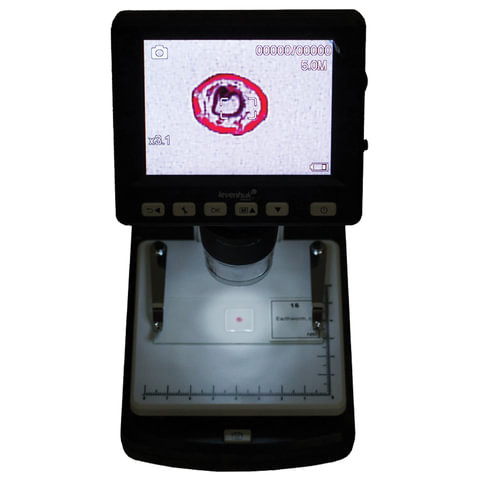 Микроскоп цифровой LEVENHUK DTX 500 LCD, 20-500 кратный, 3,5" ЖК-монитор, камера 5 Мп, microSD, 61024