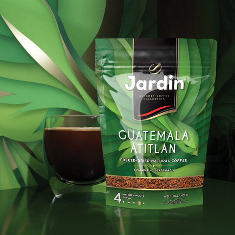 Кофе растворимый JARDIN "Guatemala Atitlan" ("Гватемала Атитлан"), сублимированный, 150 г, мягкая упаковка, 1016-14