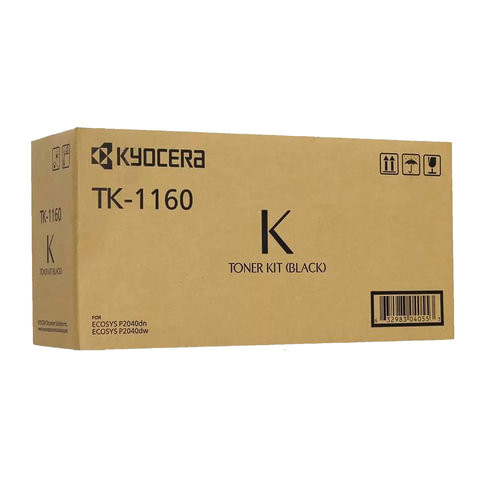 Тонер-картридж KYOCERA (TK-1160) Ecosys P2040dn/P2040dw, ресурс 7200 стр., оригинальный, 1T02RY0NL0