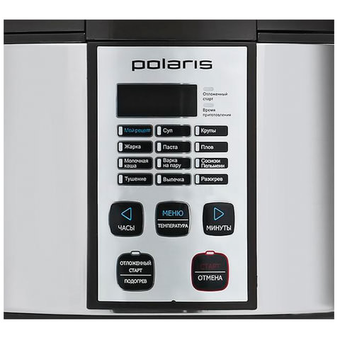 Мультиварка POLARIS PMC 0558AD, 700 Вт, 5 л, 12 программ, таймер, серебристая