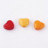 Бусины для творчества "Сердце", 10 мм, 30 грамм, оранжевые, золотые, красные, ОСТРОВ СОКРОВИЩ, 661242