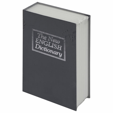 Сейф-книга BRAUBERG "Английский словарь", 54х115х180 мм, ключевой замок, темно-синий, 290460