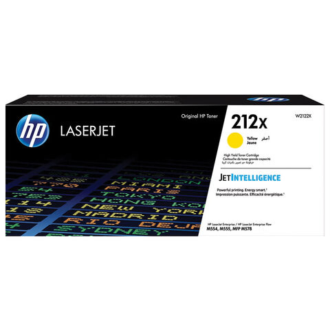 Картридж лазерный HP (W2122X) 212X для Color LaserJet M554/M555, желтый, оригинальный, ресурс 10 000 страниц