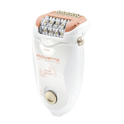 Эпилятор ROWENTA EP5700F0, 24 пинцета, 2 скорости, 2 насадки, сеть, моющаяся головка, белый