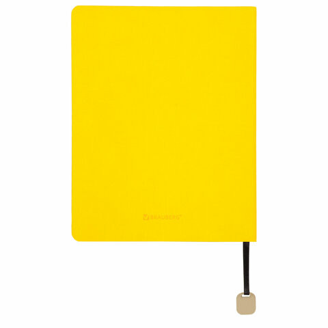 Дневник 1-11 класс 48 л., обложка кожзам (гибкая), термотиснение, BRAUBERG "ORIGINAL", желтый, 105963