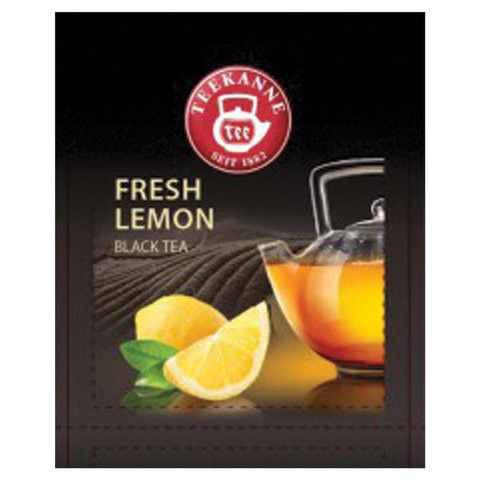 Чай TEEKANNE (Тиканне) "Fresh Lemon", черный, лимон, 20 пакетиков по 2 г, Германия, 0306_4555