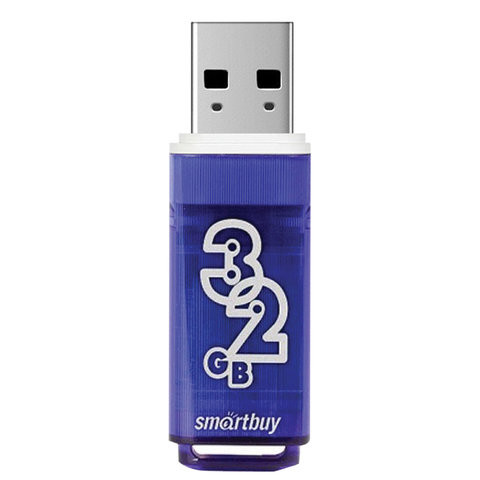 Флеш-диск 32 GB SMARTBUY Glossy USB 3.0, тёмно-синий, SB32GBGS-DB