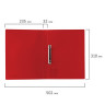 Папка на 2 кольцах BRAUBERG "Office", 32 мм, красная, до 250 листов, 0,5 мм, 227500