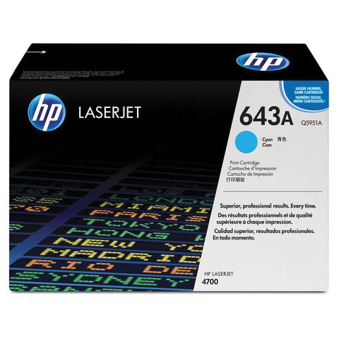 Картридж лазерный HP (Q5951A) ColorLaserJet 4700, голубой, оригинальный, ресурс 10000 страниц