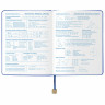 Дневник 1-11 класс 48 л., обложка кожзам (гибкая), термотиснение, BRAUBERG "ORIGINAL", голубой, 105965
