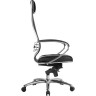 Кресло офисное МЕТТА "SAMURAI" SL-1, сверхпрочная ткань-сетка/кожа, черное